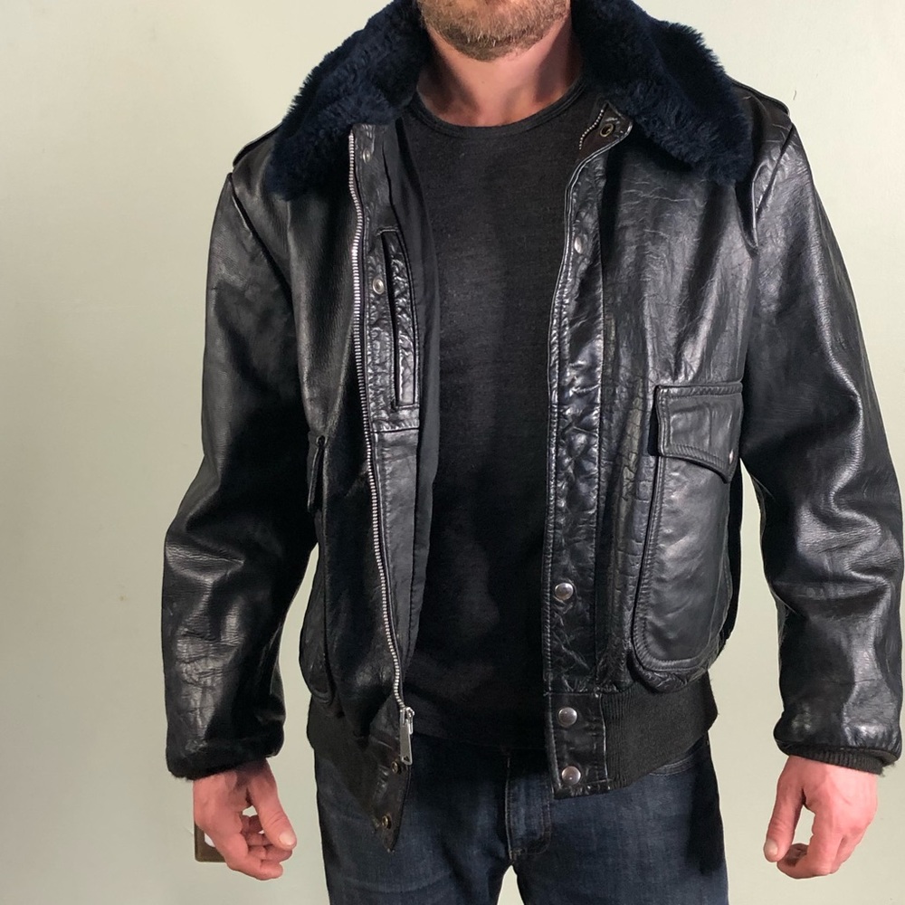 Vintage Harley Davidson Leather Biker Jacket